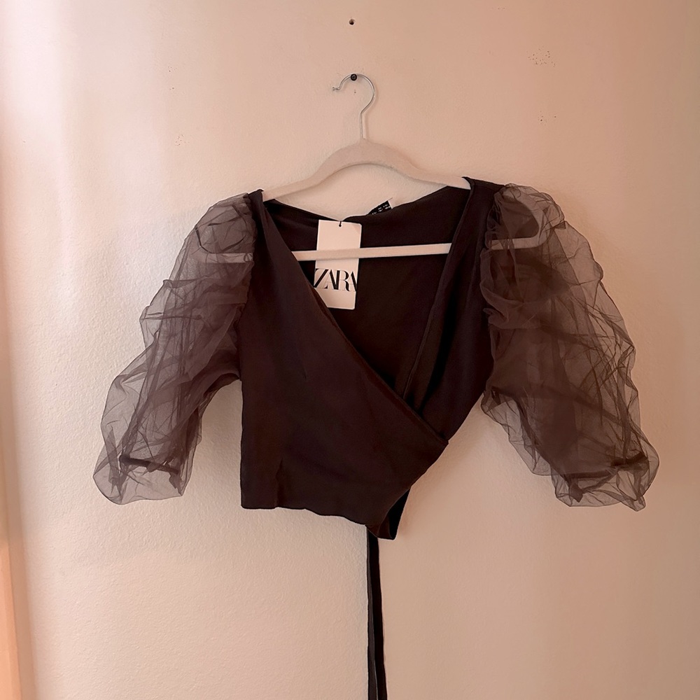 NWT Zara organza top